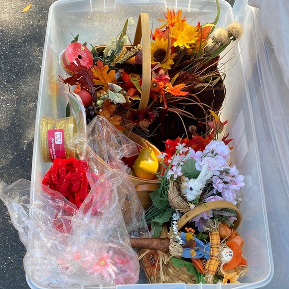 Other - Assorted Fall Floral Decor Bundle - Orange, Red, Yellow, White